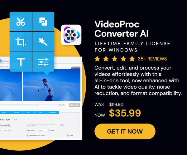 VideoProc Converter AI: Lifetime Family License (For Windows)