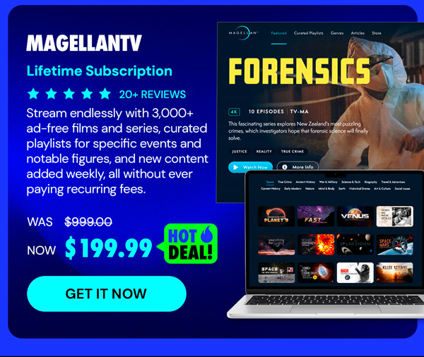 MagellanTV Documentary Streaming Service: Lifetime Subscription