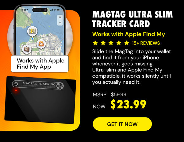 MagTag Ultra Slim Tracker Card - Works with Apple Find My App