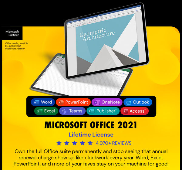 Microsoft Office Professional 2021 for Windows: Lifetime License