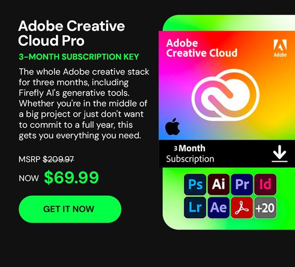 Adobe Creative Cloud Pro: 3-Month Subscription Key