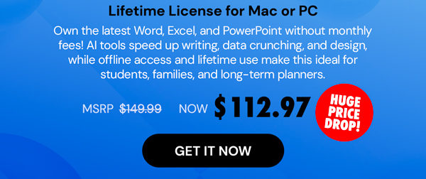 Microsoft Office 2024 Home for Mac or PC: One-Time Purchase