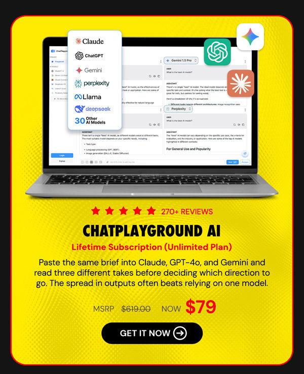 ChatPlayground AI: Lifetime Subscription (Unlimited Plan)