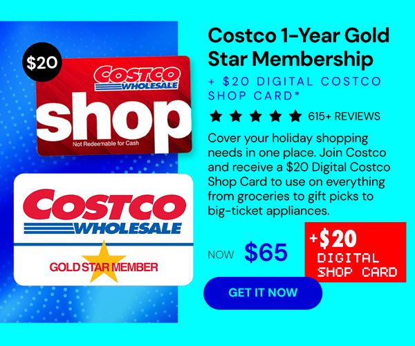 Costco 1-Year Gold Star Membership + $40 Digital Costco Shop Card
