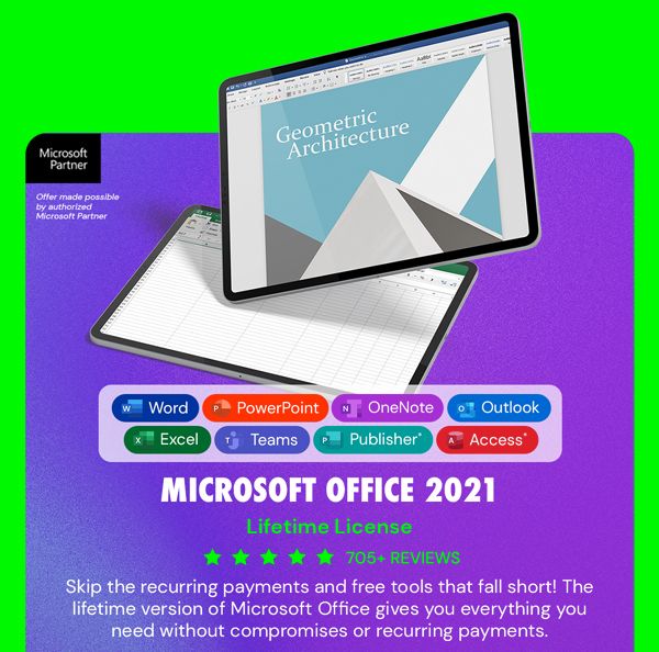 Microsoft Office 2021 for Windows or Mac: Lifetime License