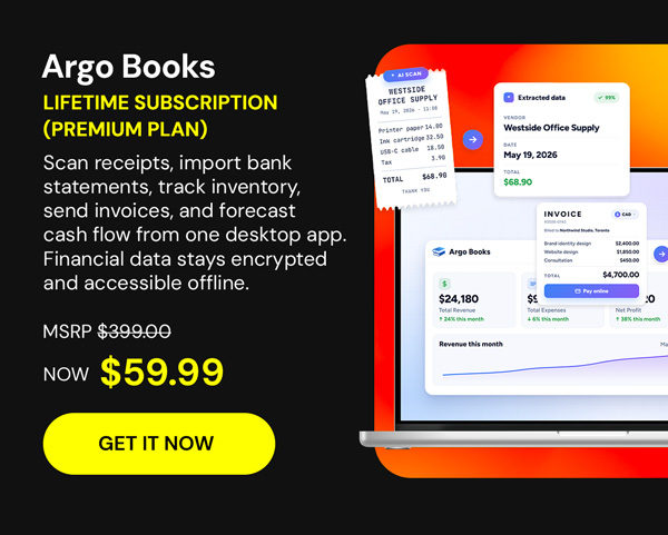Argo Books Accounting Software Premium Plan: Lifetime Subscription