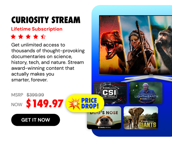 Curiosity Stream Standard Plan: Lifetime Subscription