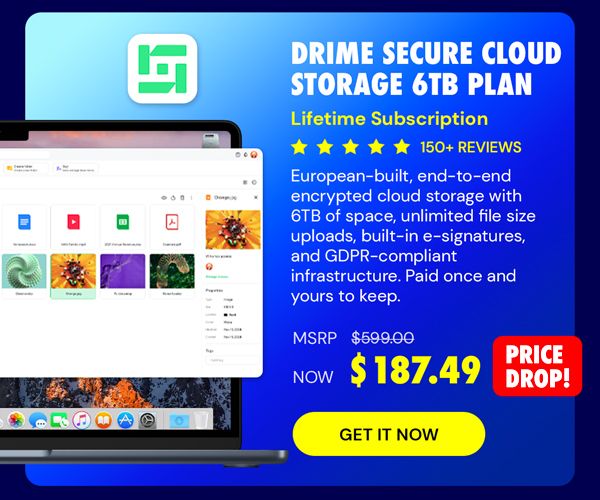 Drime Secure Cloud Storage: Lifetime Subscription (Advanced Plan/6TB)