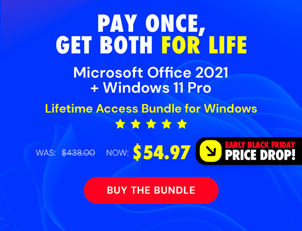 The Ultimate Microsoft Office Professional 2021 for Windows: Lifetime License + Windows 11 Pro Bundle