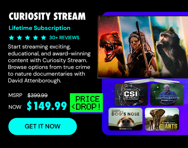 Curiosity Stream Standard Plan: Lifetime Subscription