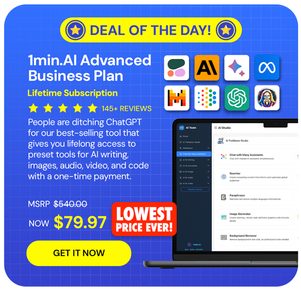 1minAI Advanced Business Plan Lifetime Subscription