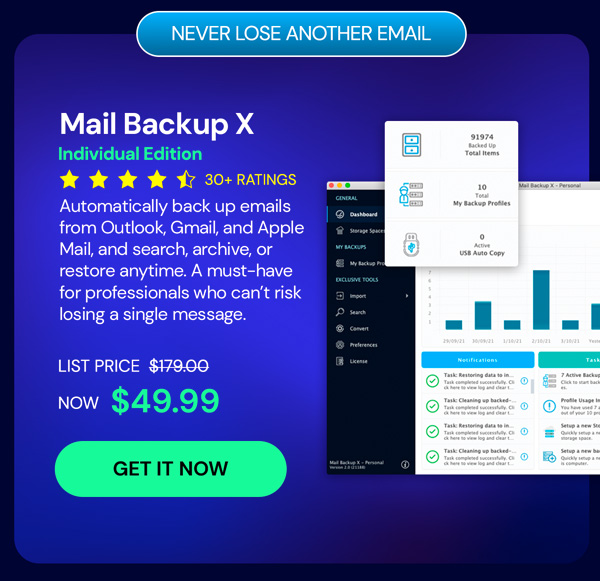 Mail Backup X Individual Edition