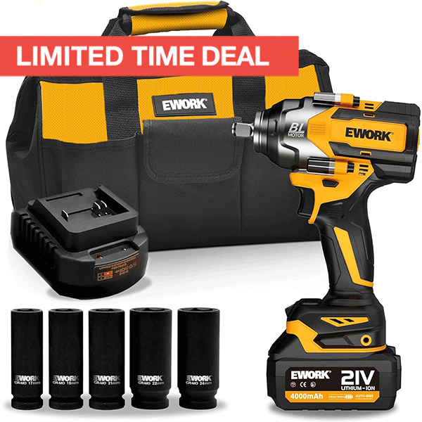 EWORK 21V Cordless Impact Wrench