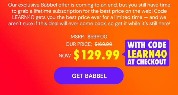 Babbel Language Learning: Lifetime Subscription (All Languages)