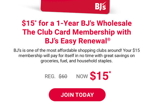 One-Year The Club Card Membership with BJ’s Easy Renewal® (Terms Apply)