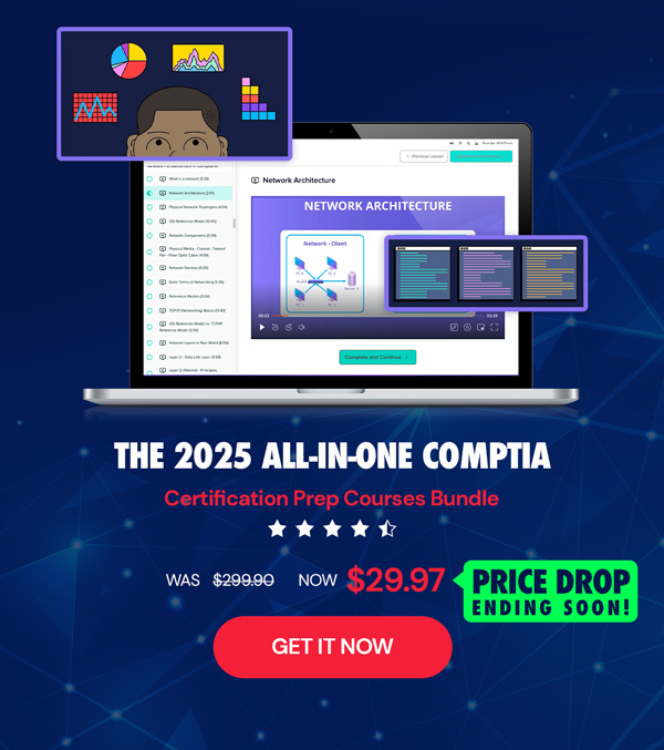 The 2025 All-in-One CompTIA Certification Prep Courses Bundle