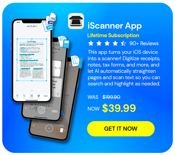 iScanner App: Lifetime Subscription