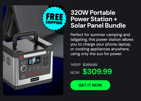 320W Portable Power Station and Solar Panel Bundle