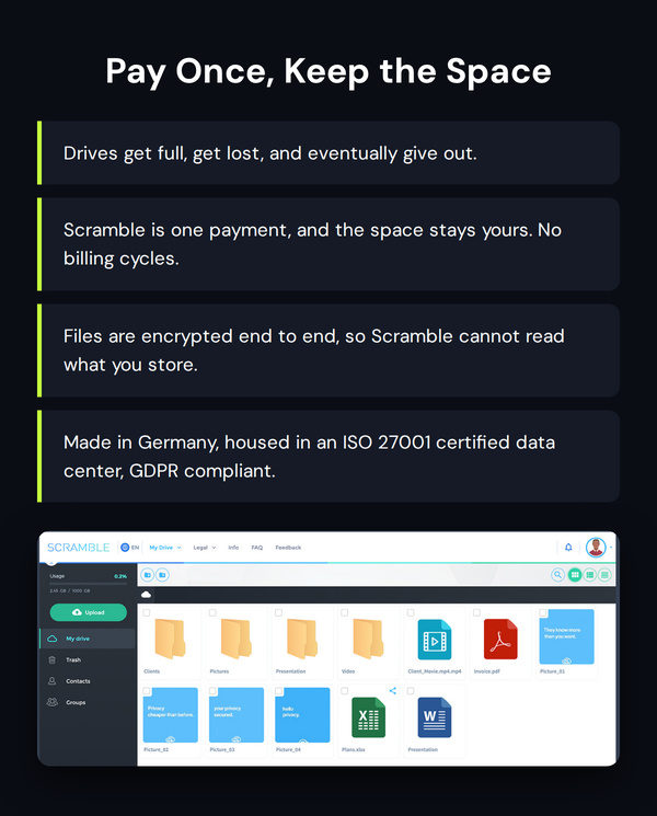 Scramble Cloud Storage Lifetime Subscription (2TB)