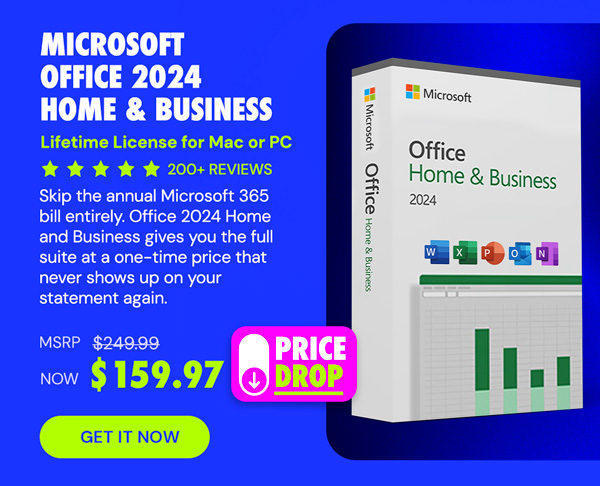 Microsoft Office 2024 Home & Business for Mac or PC Lifetime License