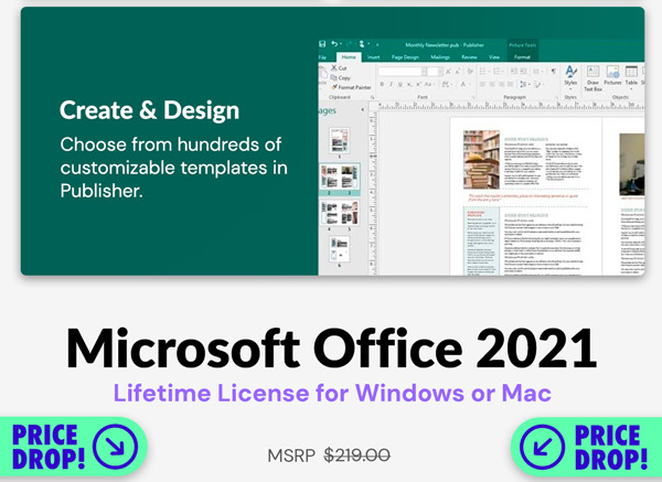 Microsoft Office Professional 2021 for Windows: Lifetime License (Non Binding)