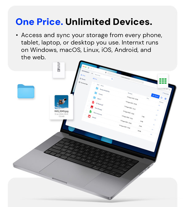 Internxt Cloud Storage Lifetime Subscription: 2TB to 100TB Plans