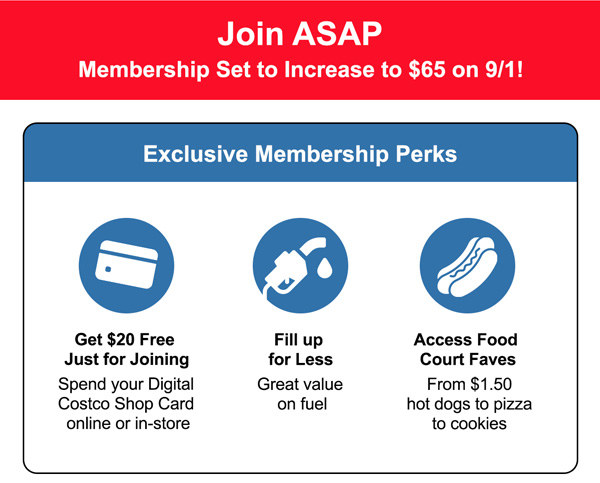 Costco Gold Star Membership 1-Year + $20 Digital Costco Shop Card | Sign Up Today