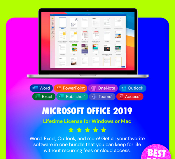 Microsoft Office 2019 for Windows or Mac | Lifetime License