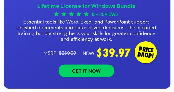 Microsoft Office Pro 2021 for Windows: Lifetime License + A FREE Microsoft Training Bundle (RISE)