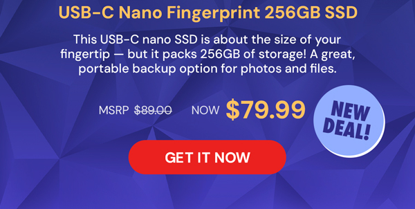 iKlips S USB-C Nano Fingerprint 256GB SSD