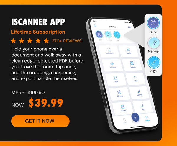 iScanner App: Lifetime Subscription