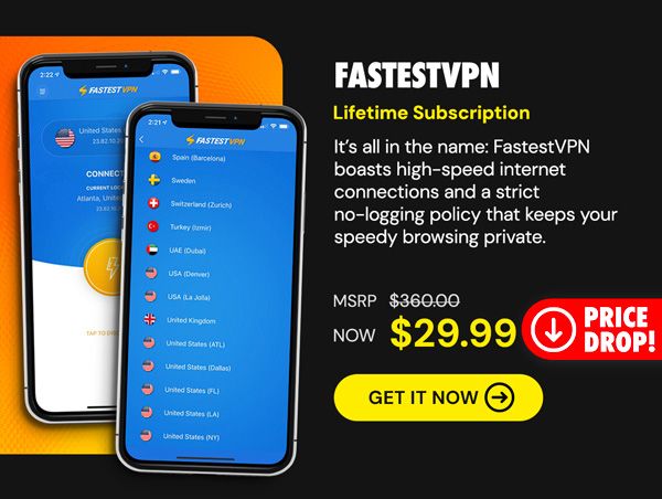 FastestVPN: Lifetime Subscription (10 Devices)