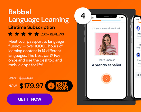 Babbel Language Learning: Lifetime Subscription (All Languages)