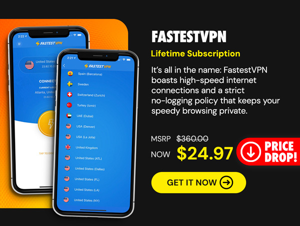 FastestVPN: Lifetime Subscription (10 Devices)