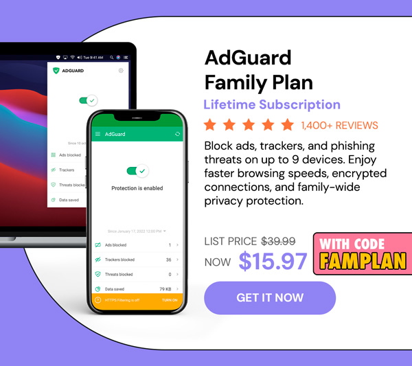 AdGuard Family Plan: Lifetime Subscription