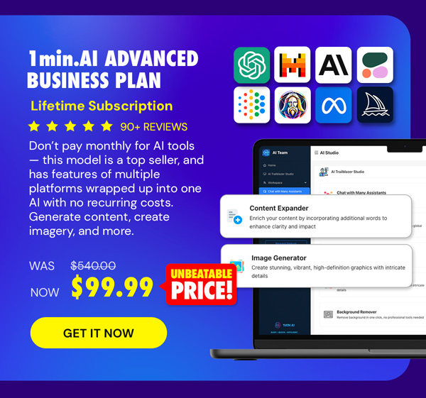 1minAI Advanced Business Plan Lifetime Subscription