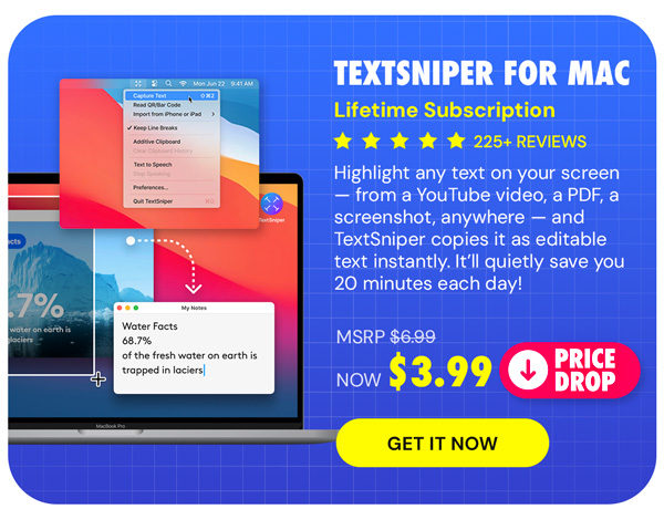 TextSniper for Mac: Lifetime Subscription