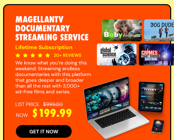 MagellanTV Documentary Streaming Service: Lifetime Subscription