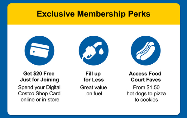 Costco 1-Year Gold Star Membership + $20 Digital Costco Shop Card