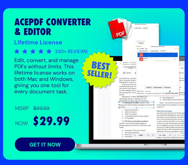 AcePDF Converter & Editor: Lifetime License