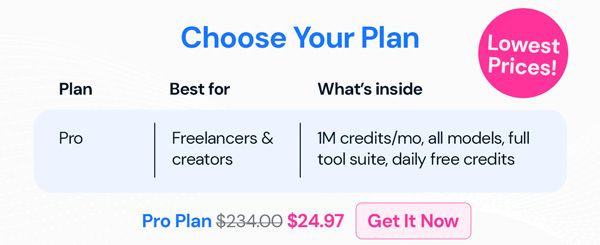 1minAI Pro Plan Lifetime Subscription