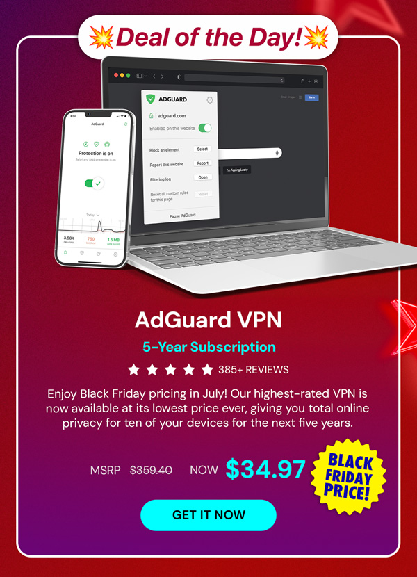 AdGuard VPN: 5-Yr Subscription