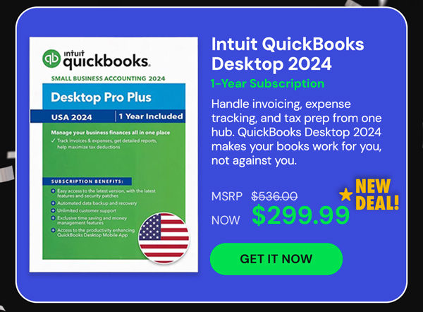 Intuit QuickBooks Desktop 2024: 1-Year Subscriptions