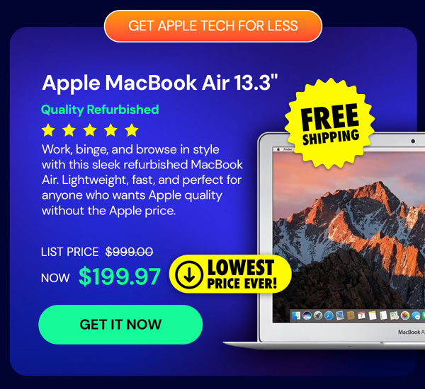 Apple MacBook Air 13.3" (2017) 1.8GHz i5 8GB RAM 128GB SSD Silver (Refurbished)