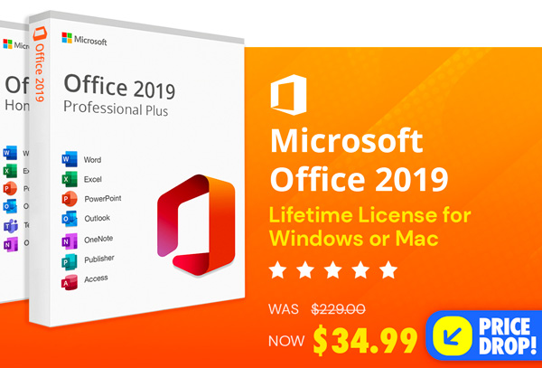 Microsoft Office 2019 for Windows or Mac | Lifetime License