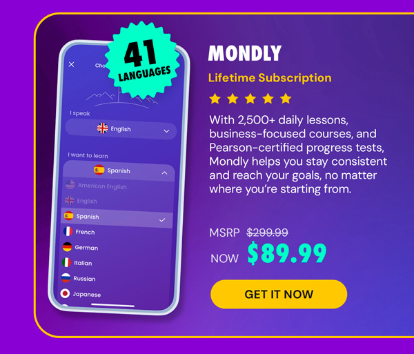Mondly: Lifetime Subscription (All Languages)