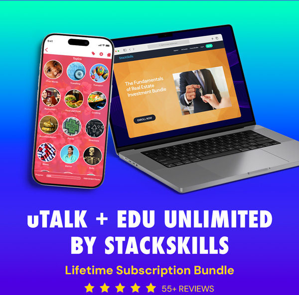 The Language Learner Lifetime Subscription Bundle ft. uTalk