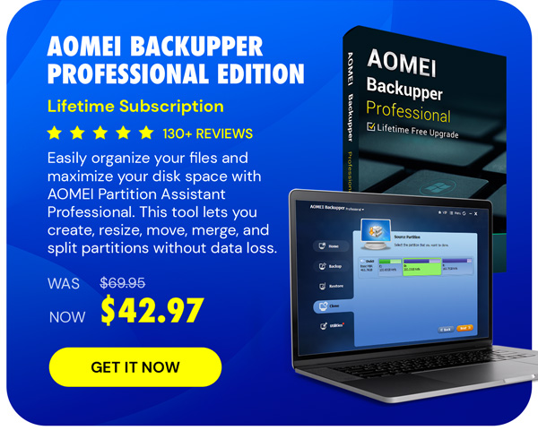 AOMEI Backupper Professional Edition: Lifetime Subscription