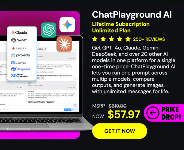 ChatPlayground AI: Lifetime Subscription (Unlimited Plan)
