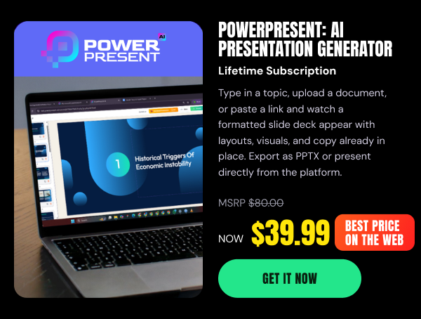 PowerPresent - AI Presentation Generator: Lifetime Subscription